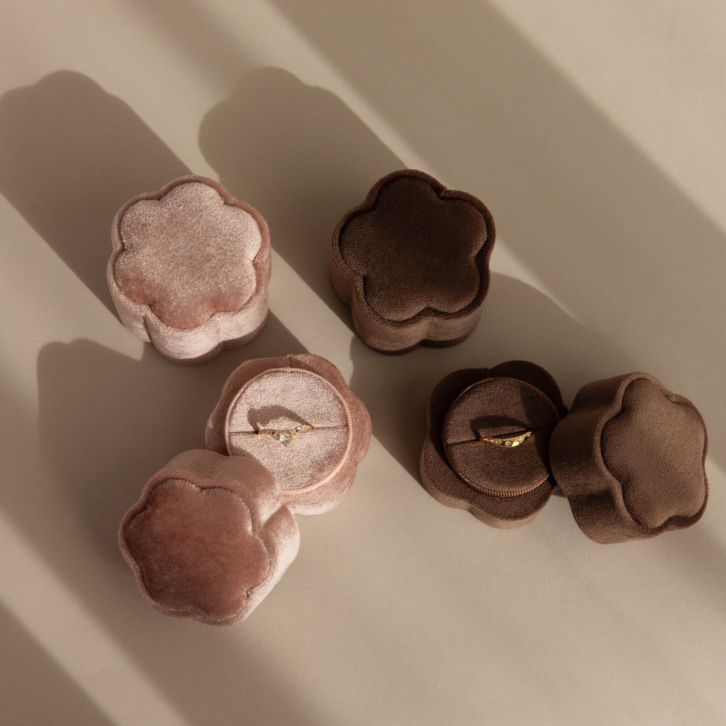 Flower Velvet Ring Box
