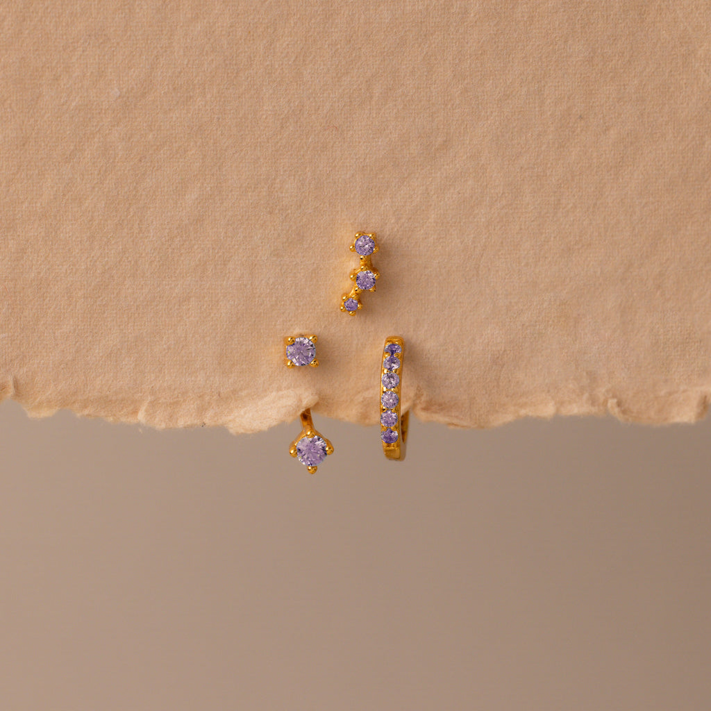 Birthstone Earring Trio Set