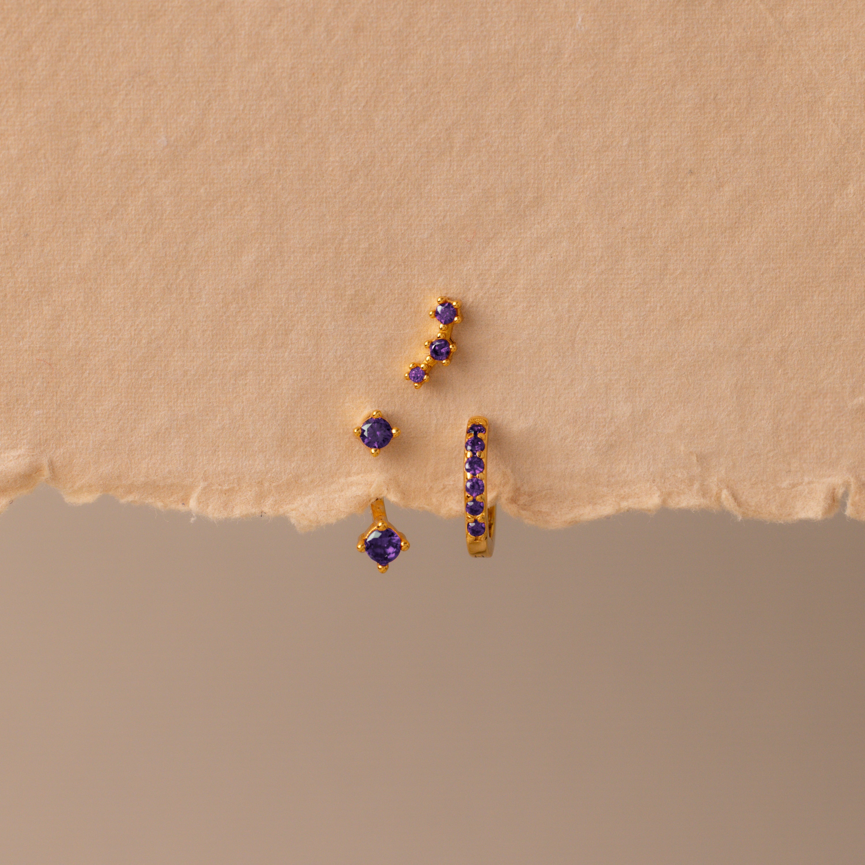 Birthstone Earring Trio Set