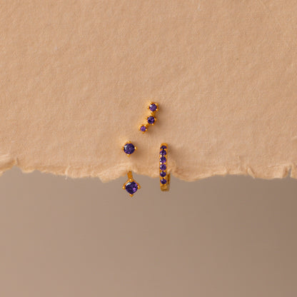 Birthstone Earring Trio Set