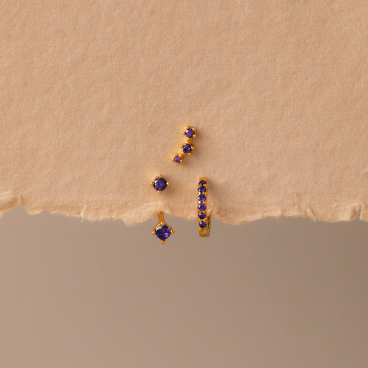 Birthstone Earring Trio Set