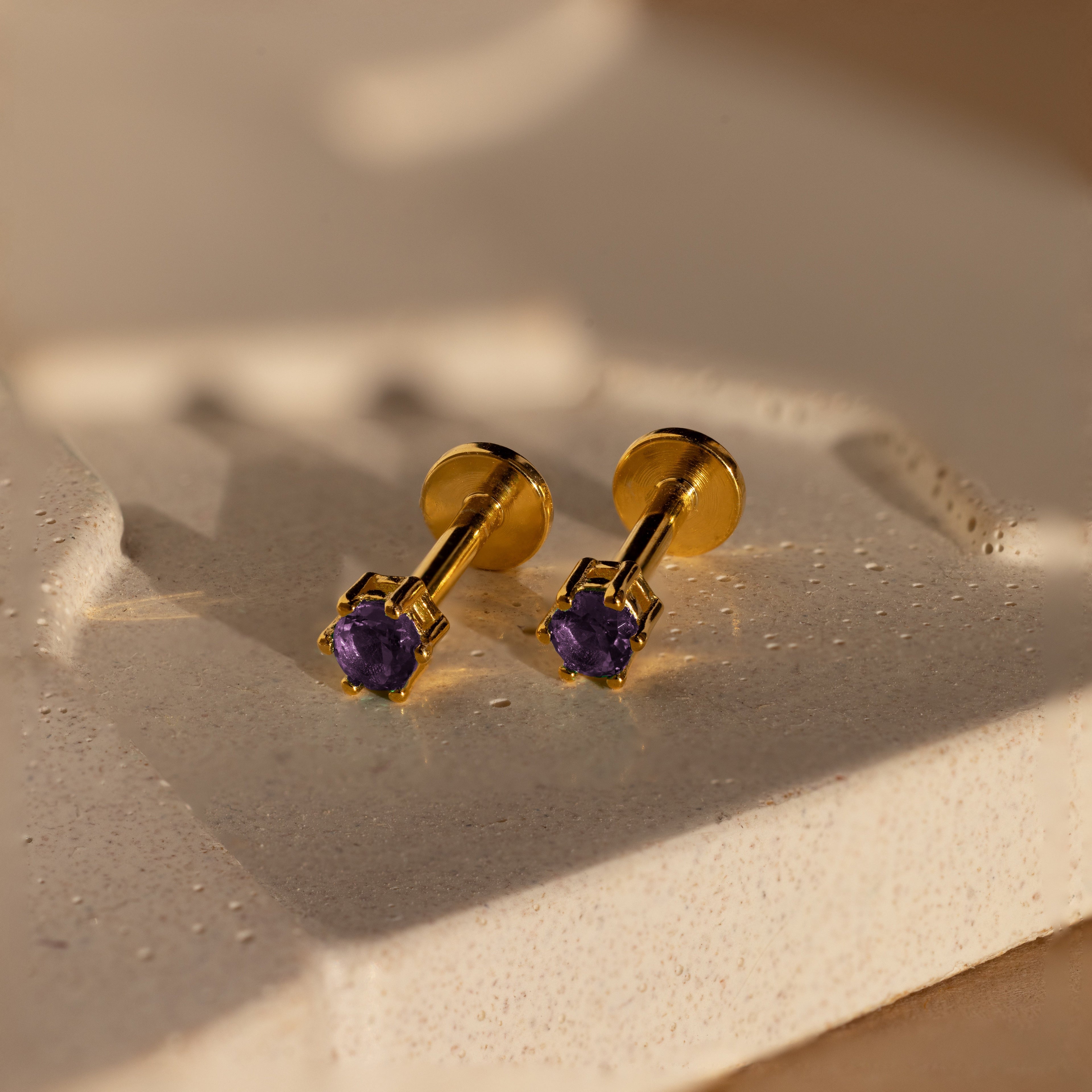 Birthstone Flatback Studs