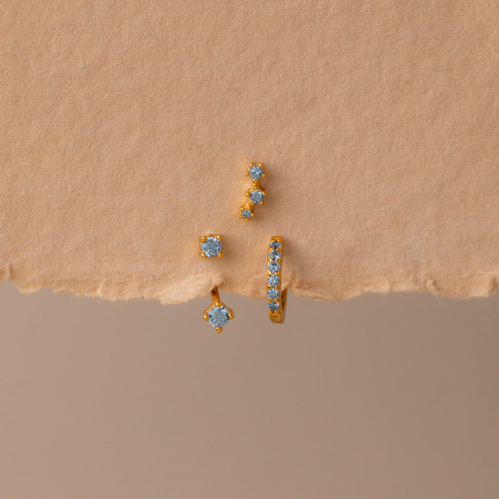 Birthstone Earring Trio Set