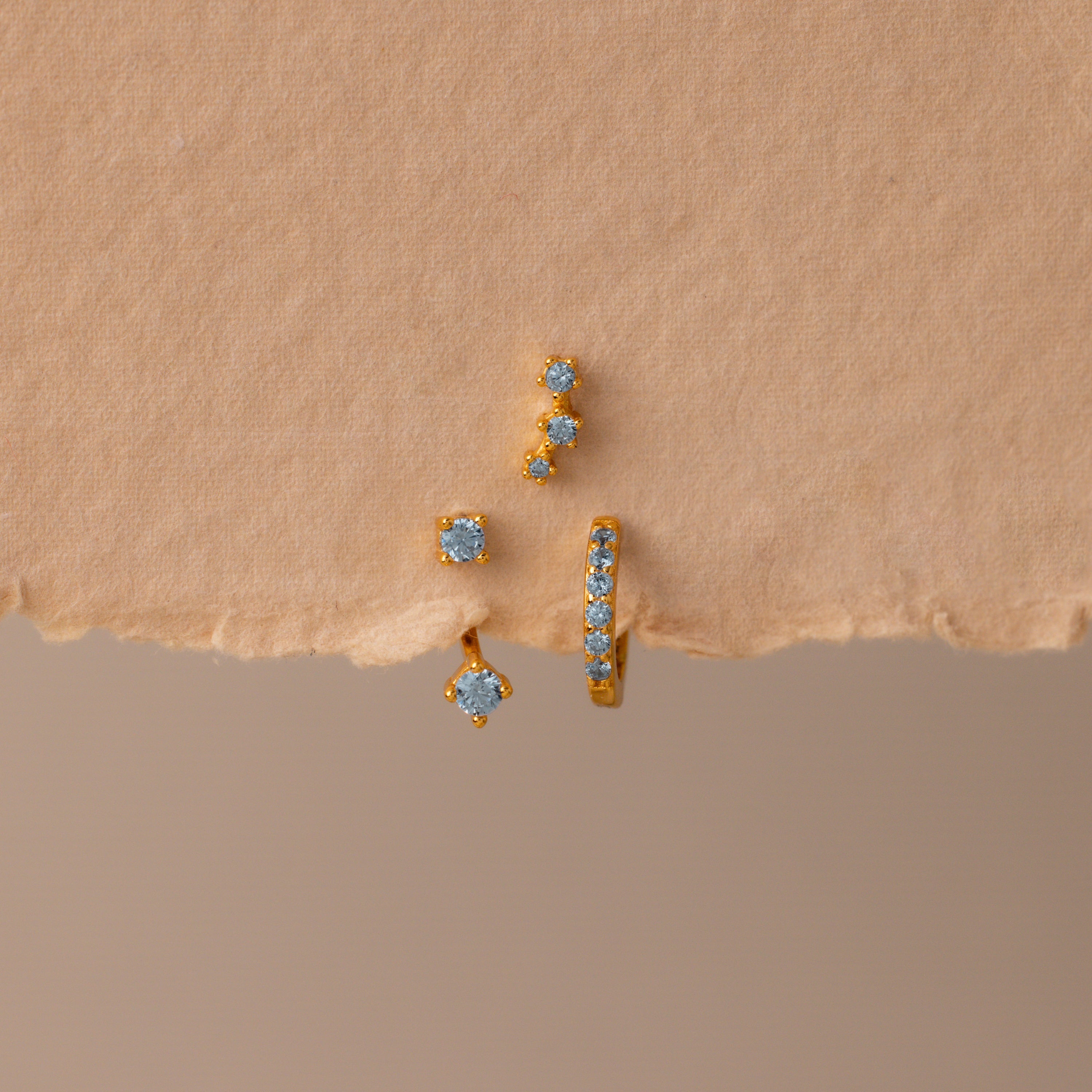 Birthstone Earring Trio Set