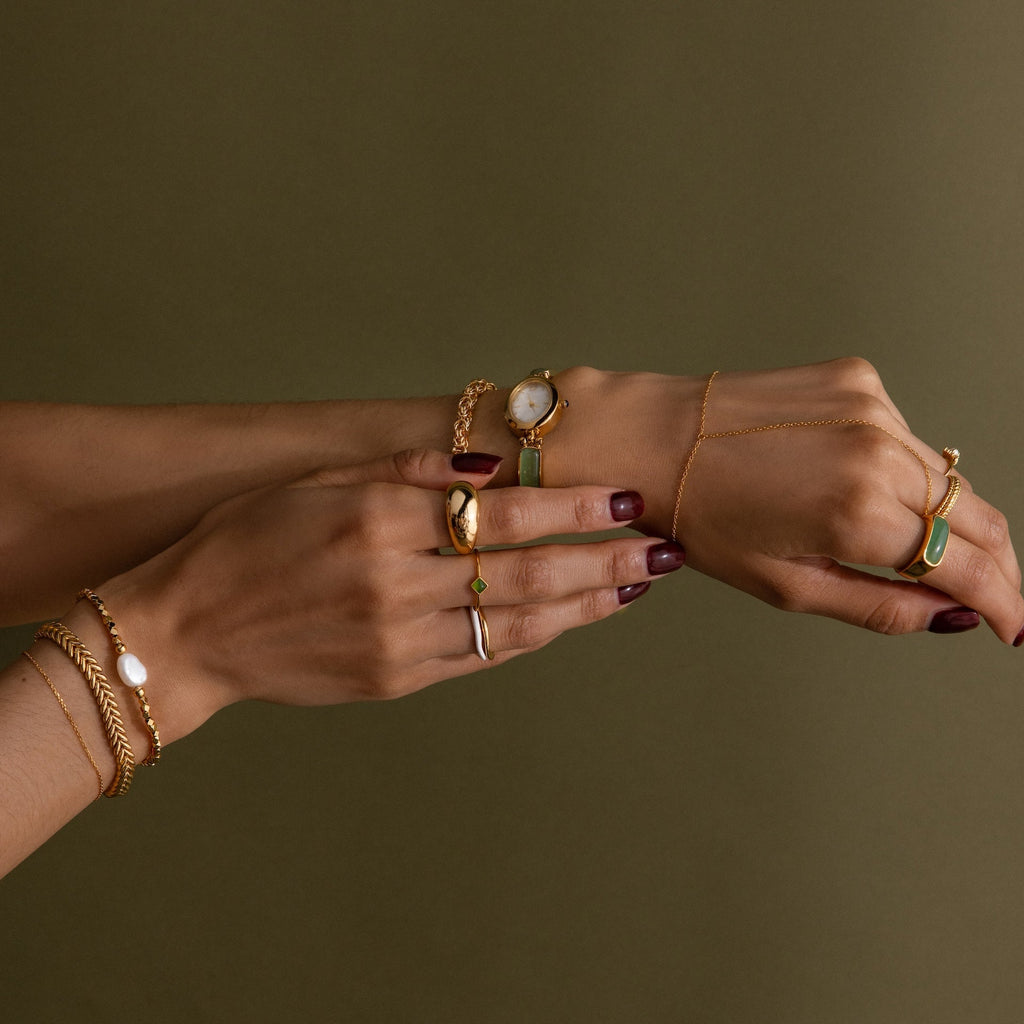 Duo Wave Ring Set