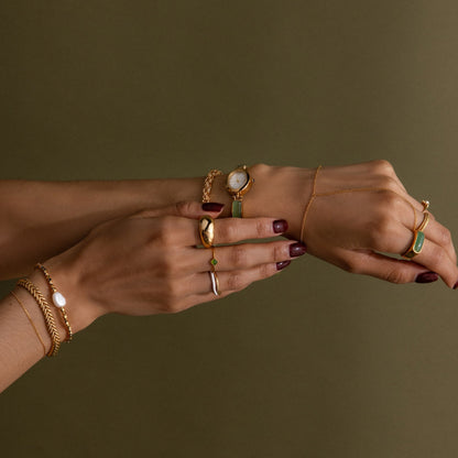 Duo Wave Ring Set