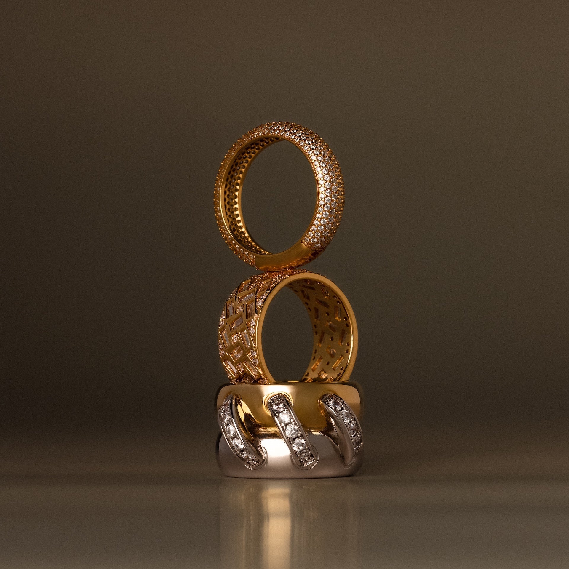 Mosaic Diamond Baguette Ring