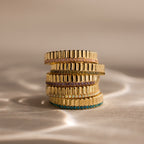 Ribbed Birthstone Stack Ring