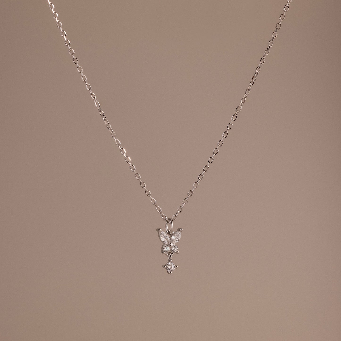 Butterfly Drop Necklace