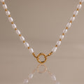 Pearl Station Beaded Charm Necklace