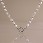 Pearl Station Beaded Charm Necklace