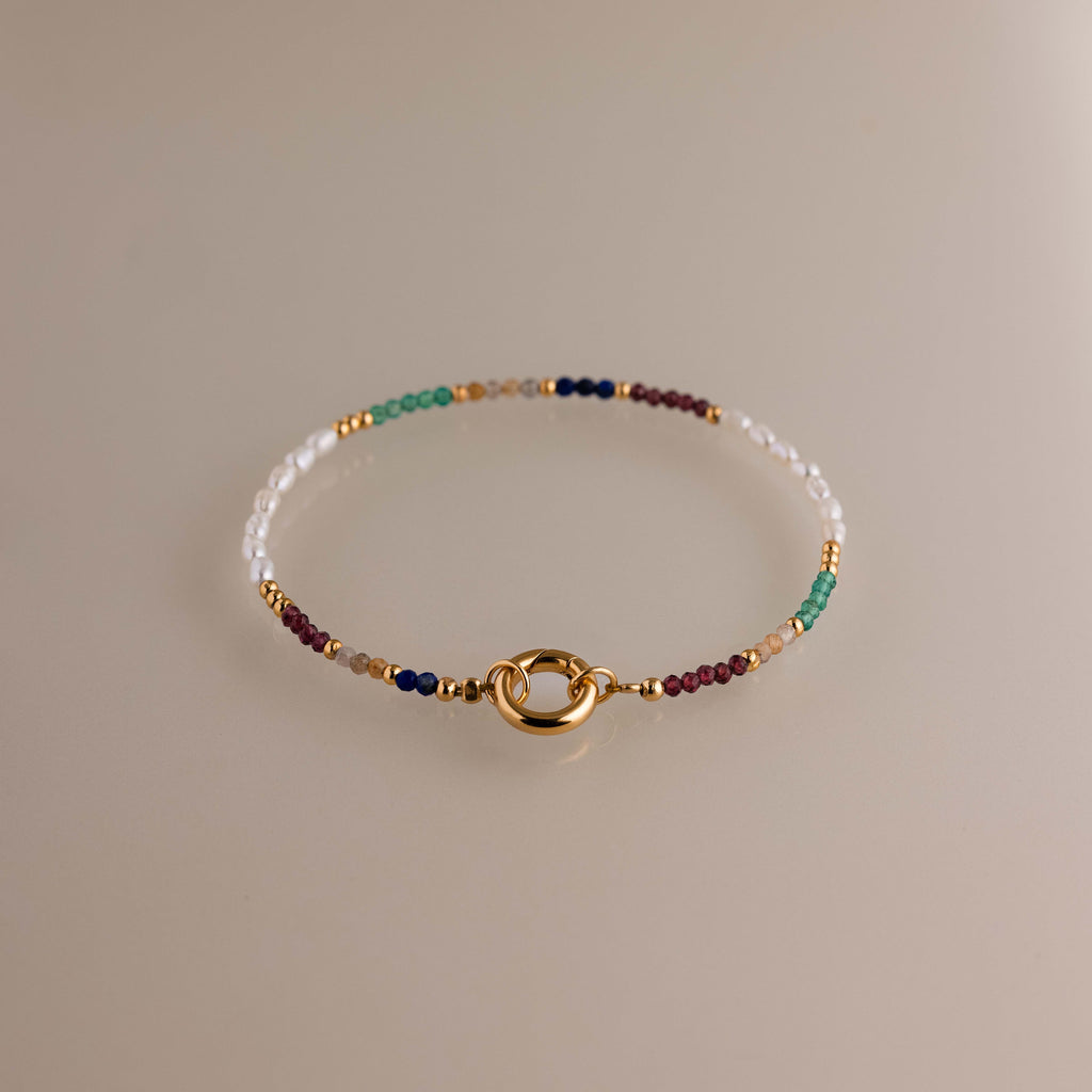 Oasis Rainbow Bead Charm Bracelet
