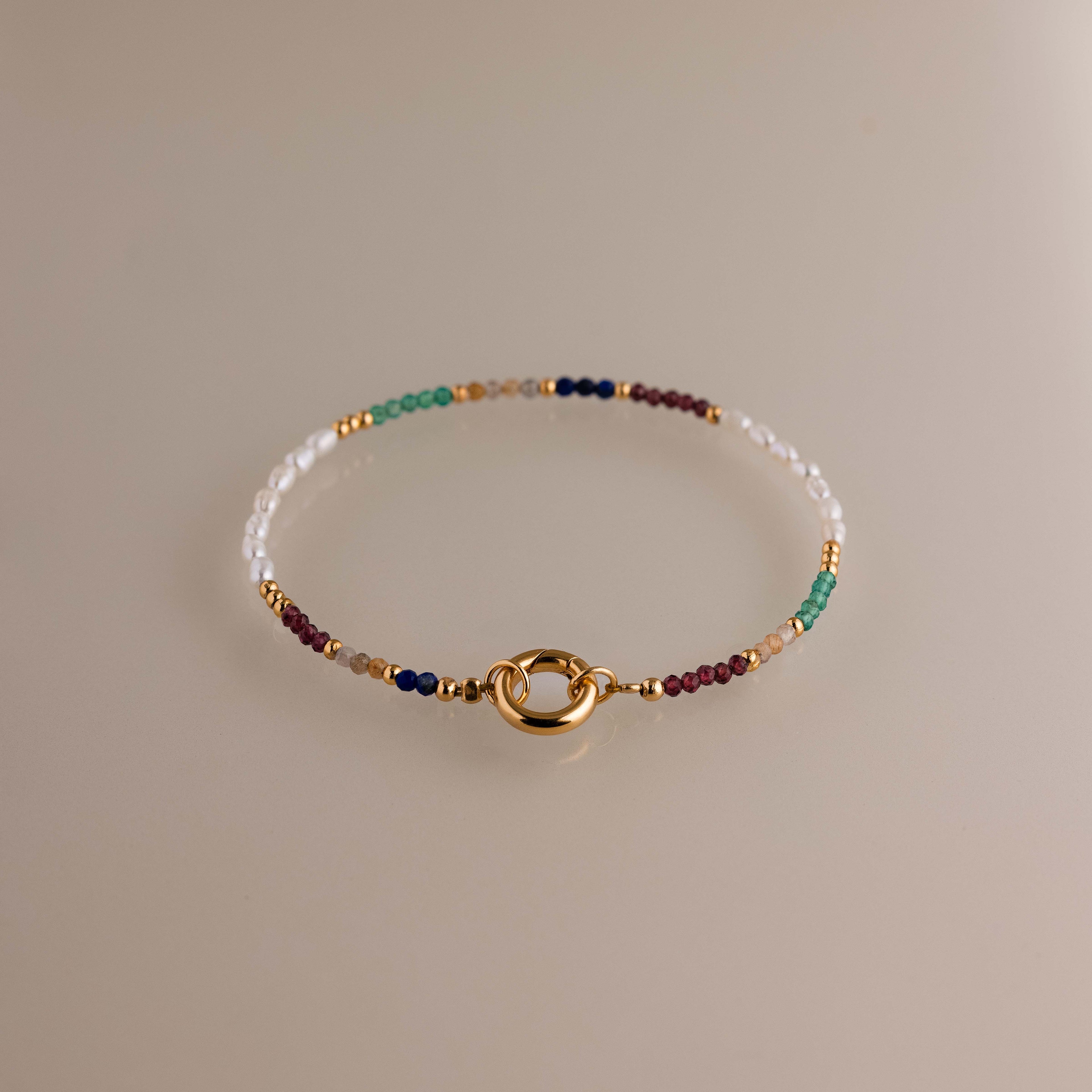 Oasis Rainbow Bead Charm Bracelet