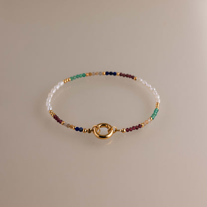 Oasis Rainbow Bead Charm Bracelet