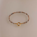 Sunstone Beaded Charm Bracelet