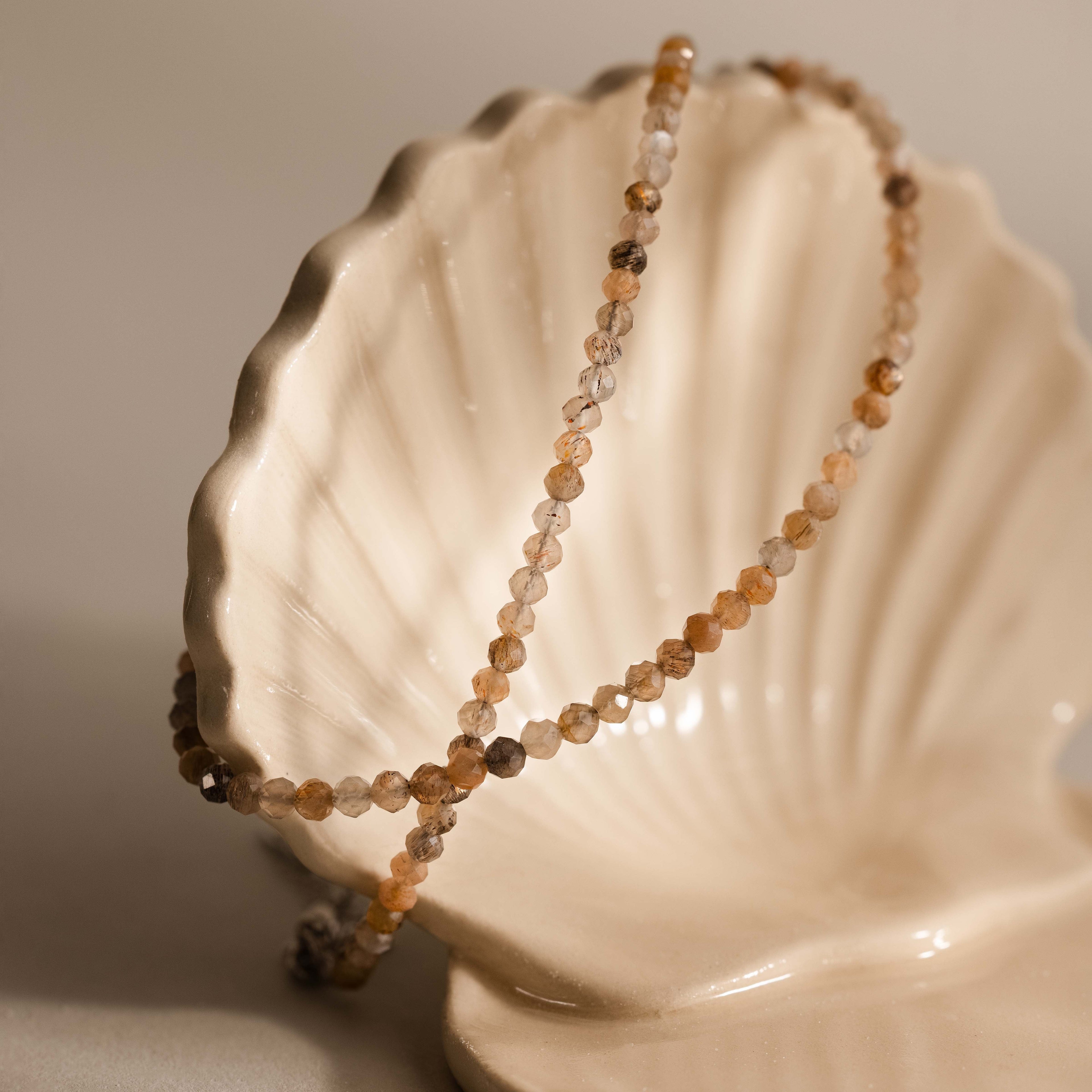 Sunstone Beaded Anklet