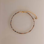 Sunstone Beaded Anklet