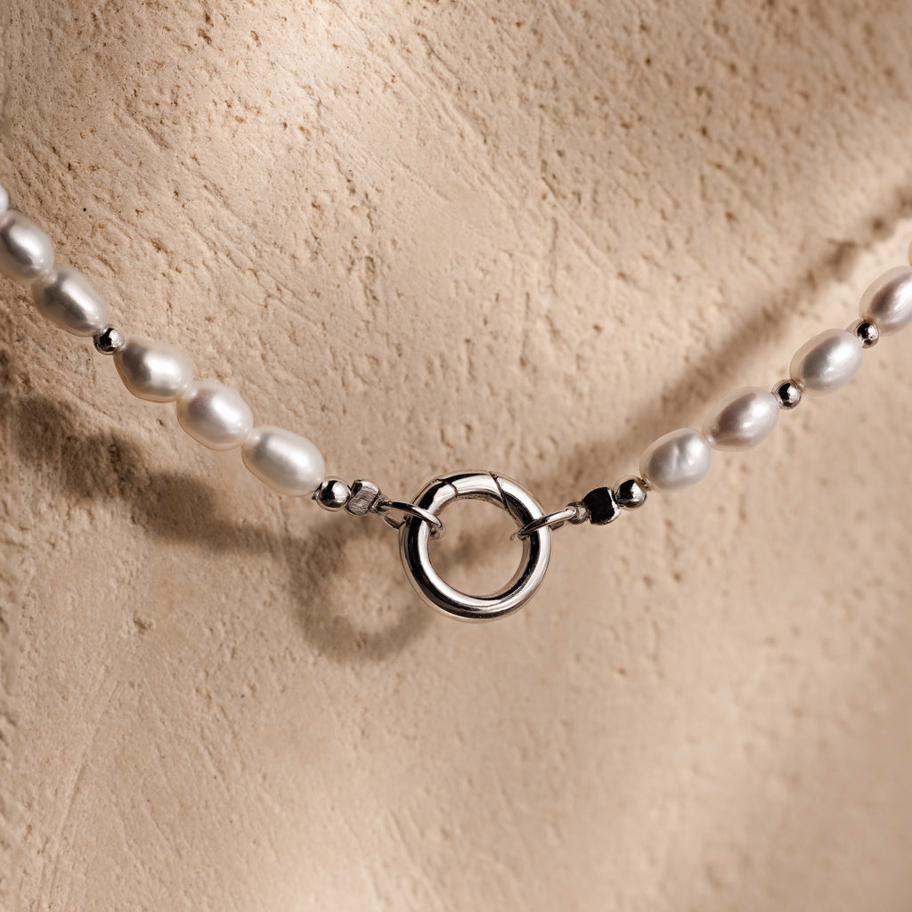 Pearl Beaded Charm Necklace