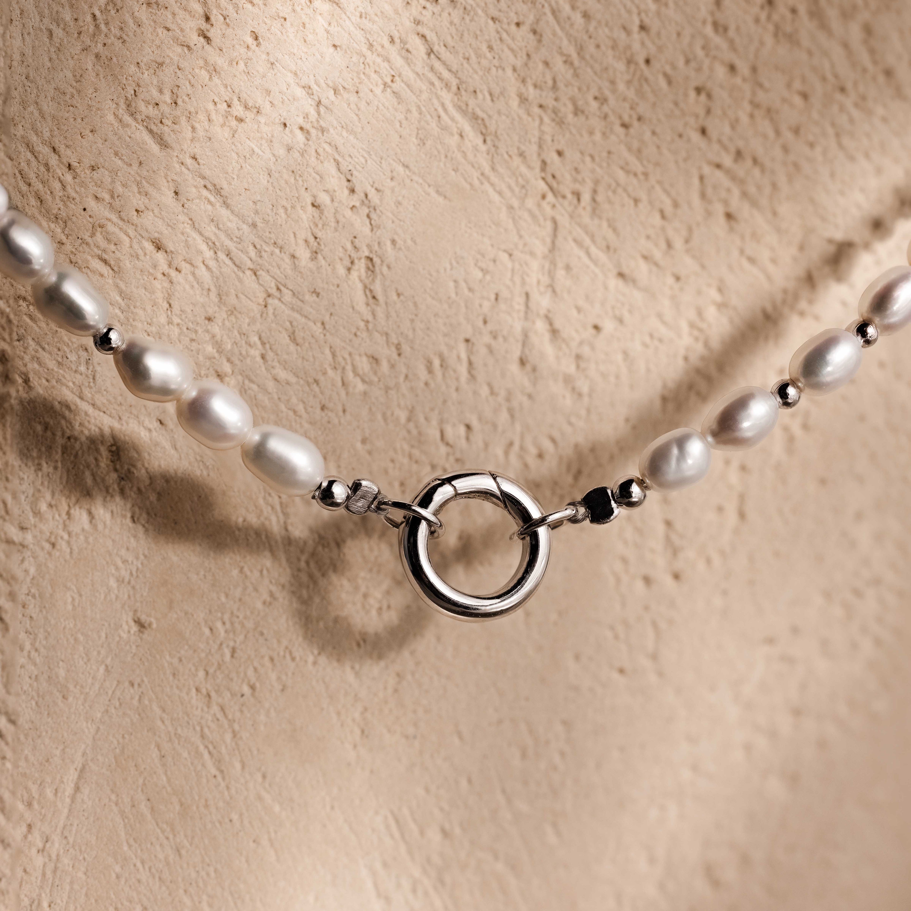 Pearl Beaded Charm Necklace