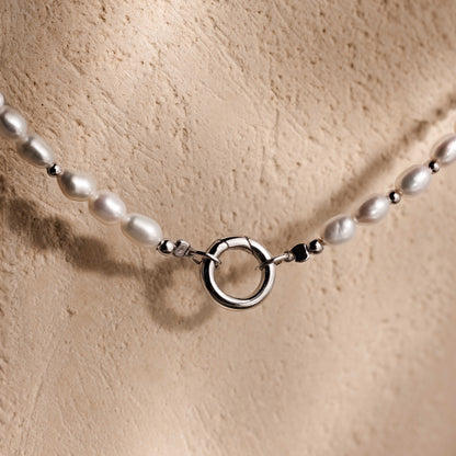 Pearl Beaded Charm Necklace