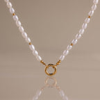 Pearl Beaded Charm Necklace