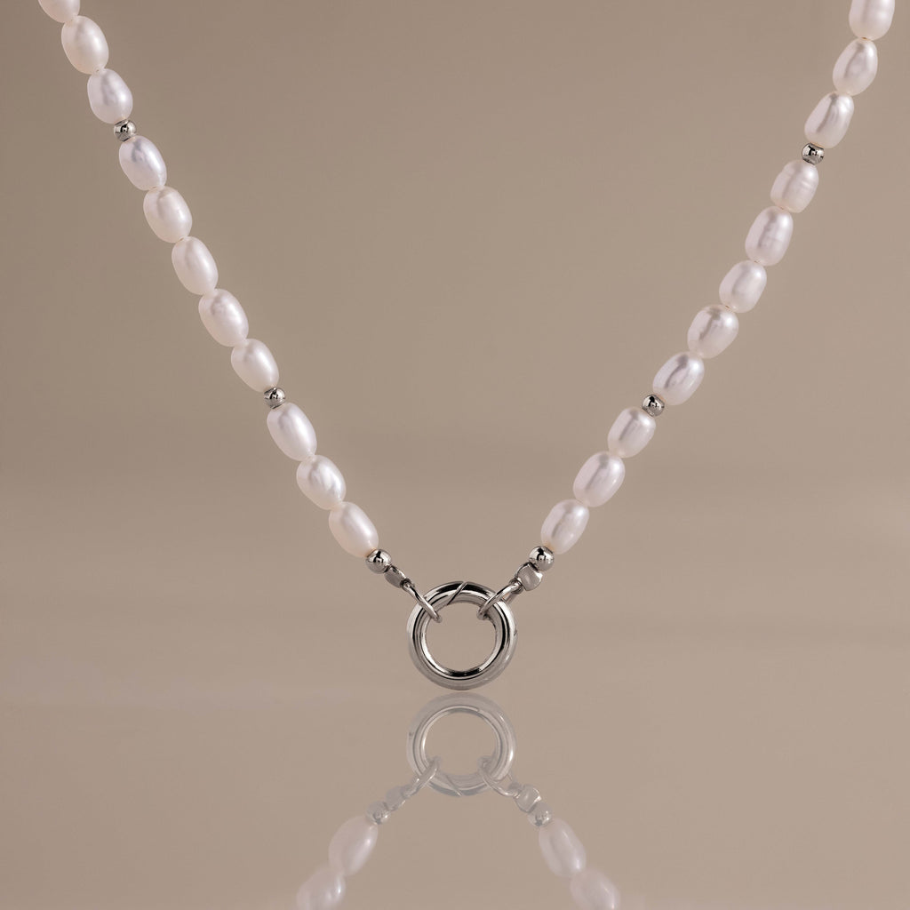 Pearl Beaded Charm Necklace