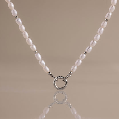 Pearl Beaded Charm Necklace