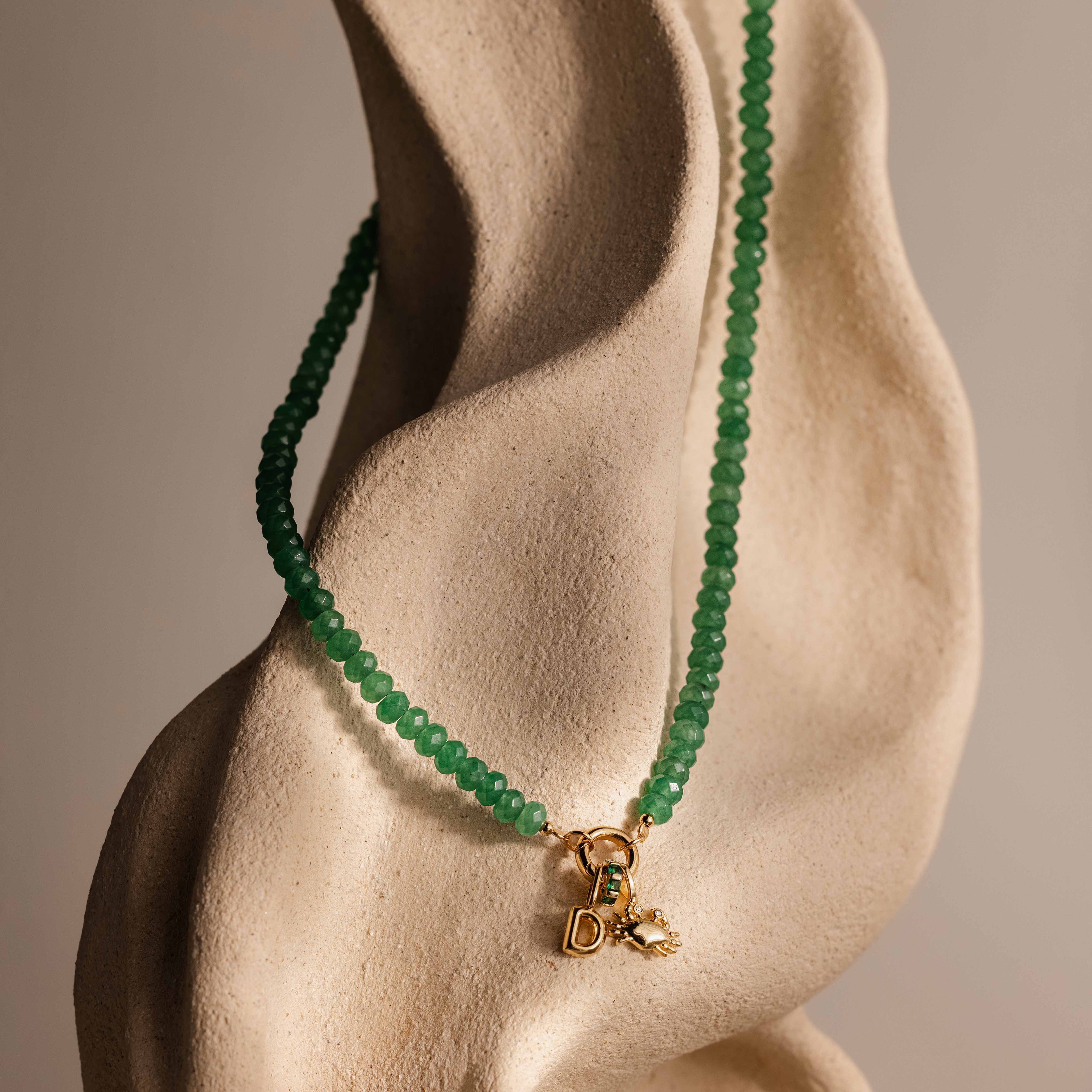 Evergreen Beaded Charm Necklace