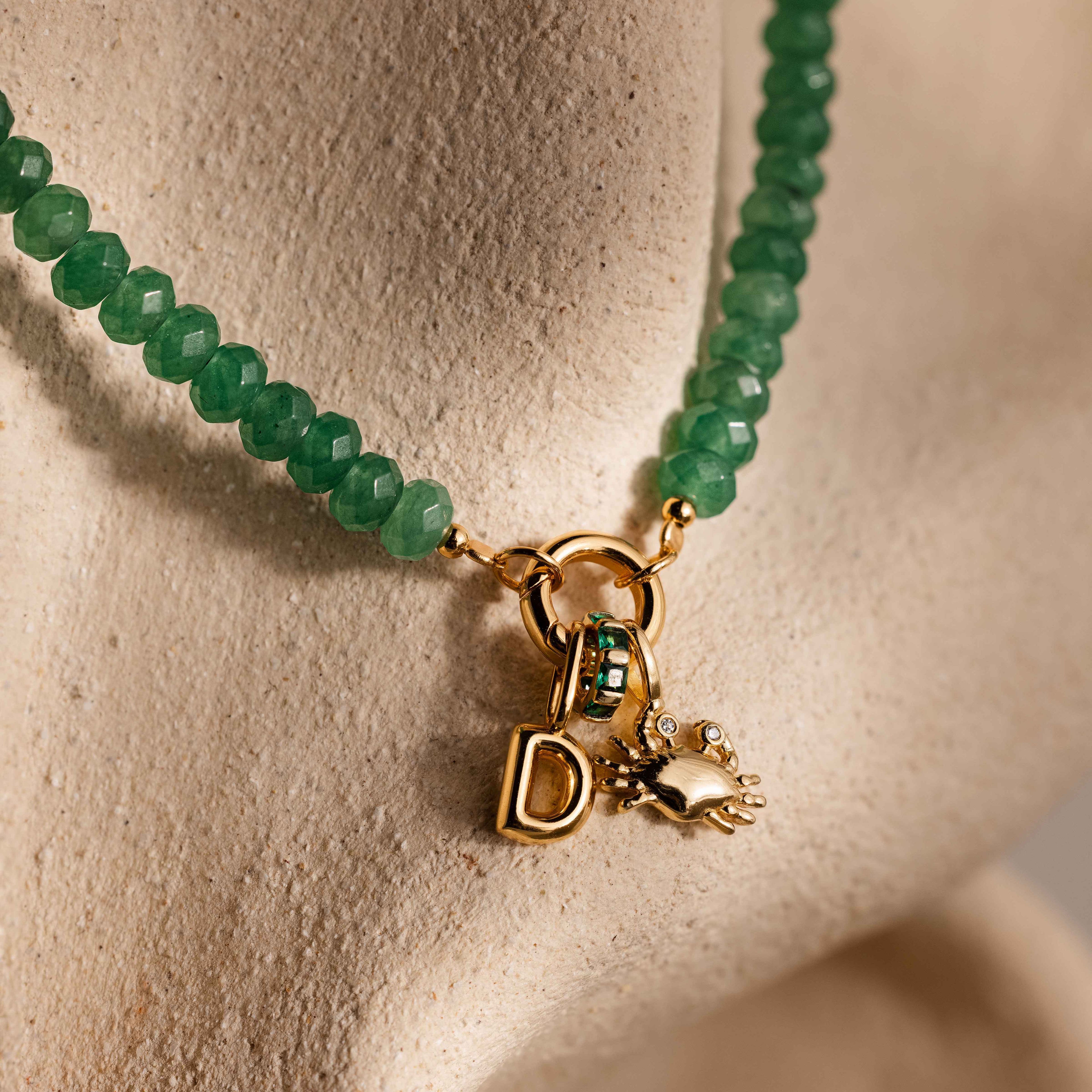 Evergreen Beaded Charm Necklace