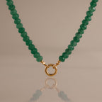 Evergreen Beaded Charm Necklace