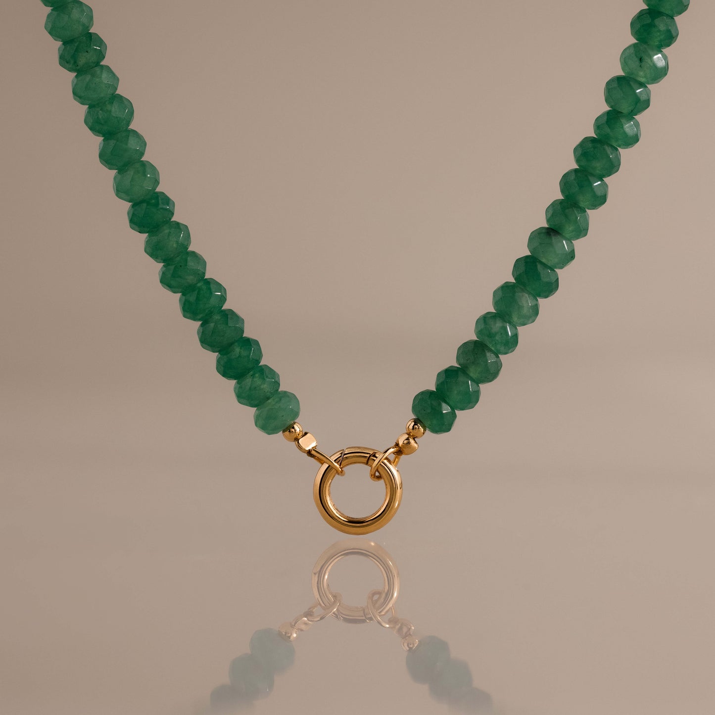 Evergreen Beaded Charm Necklace