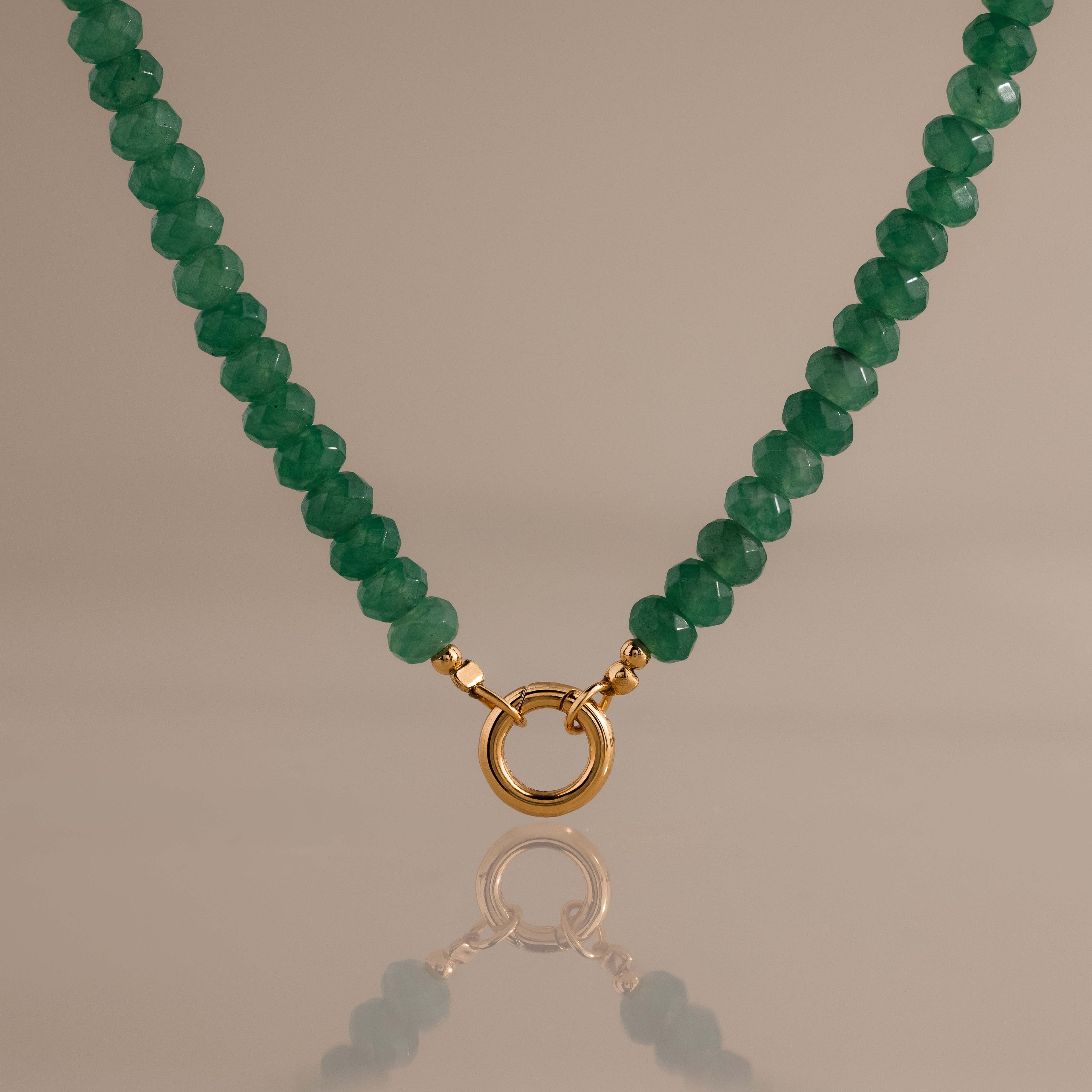 Evergreen Beaded Charm Necklace