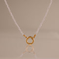 Quartz Beaded Charm Necklace