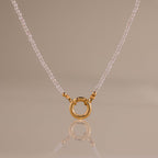 Quartz Beaded Charm Necklace
