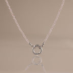Quartz Beaded Charm Necklace