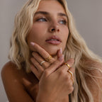 Diamond Curve Cluster Ring