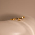 Marquise Diamond Curve Ring