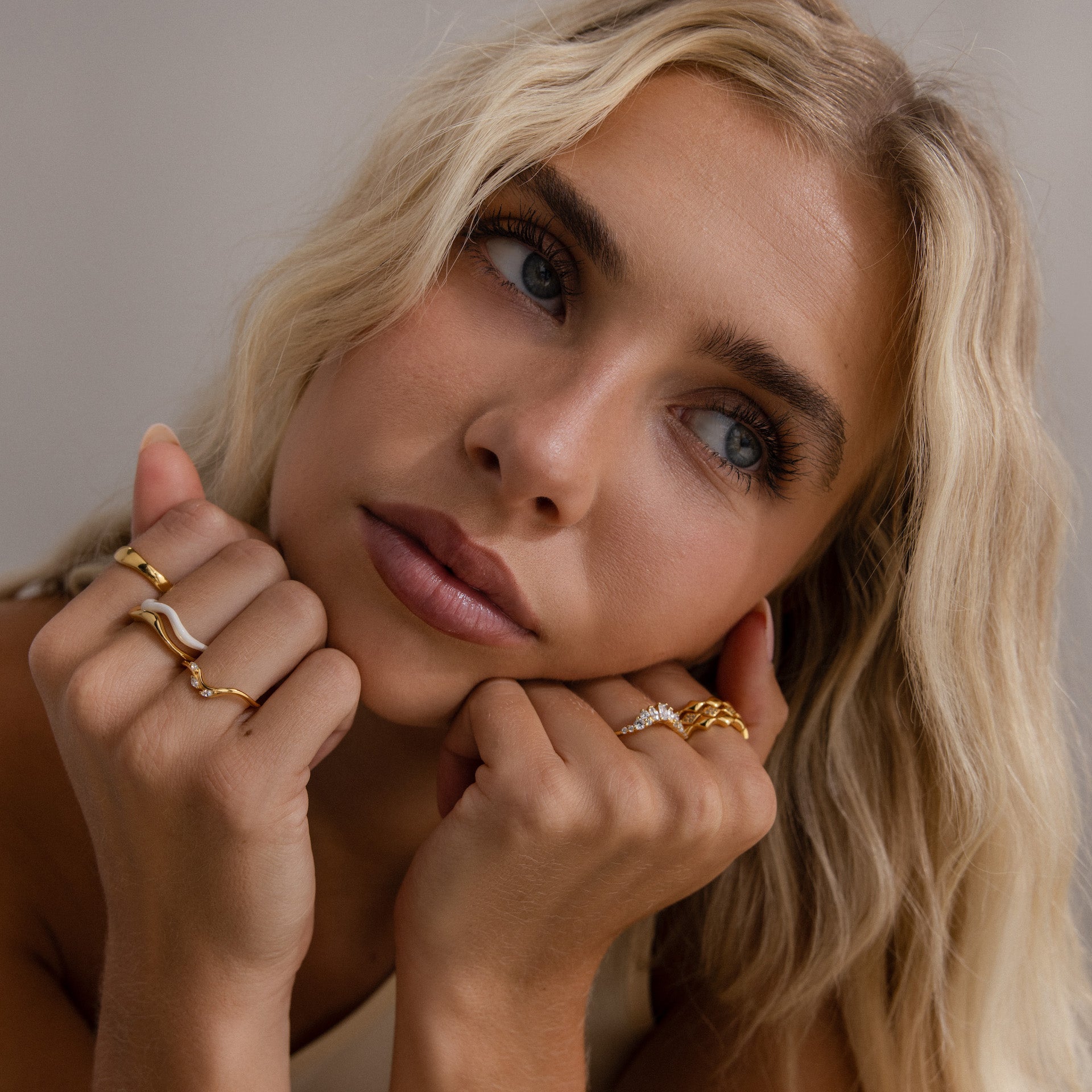 Marquise Diamond Curve Ring