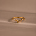 Marquise Diamond Curve Ring