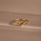 Marquise Diamond Curve Ring