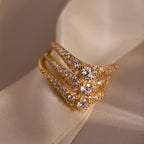 Pave Diamond Curve Ring