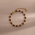 Garnet Heart Tennis Bracelet