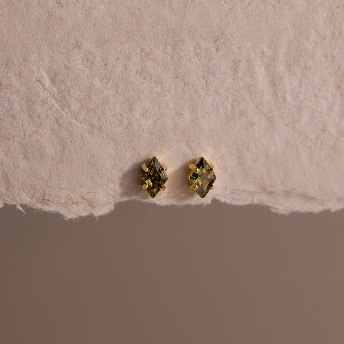 Rhombus Birthstone Flatback Studs
