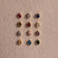 Rhombus Birthstone Flatback Studs
