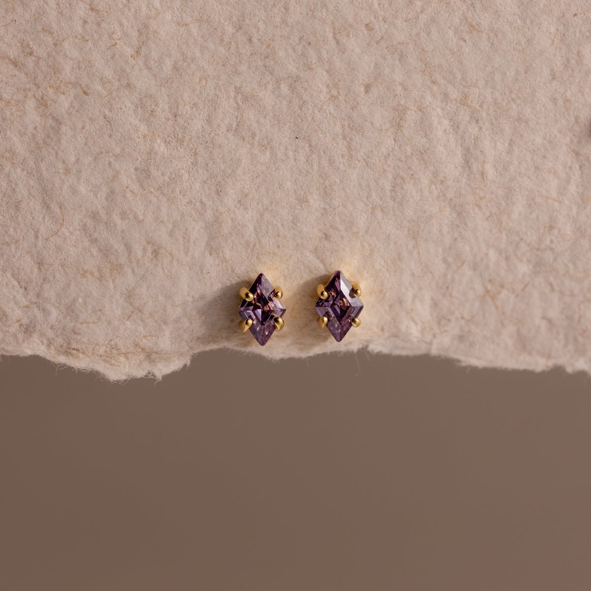 Rhombus Birthstone Flatback Studs