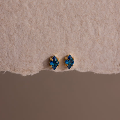 Rhombus Birthstone Flatback Studs