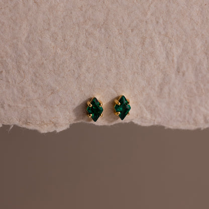 Rhombus Birthstone Flatback Studs