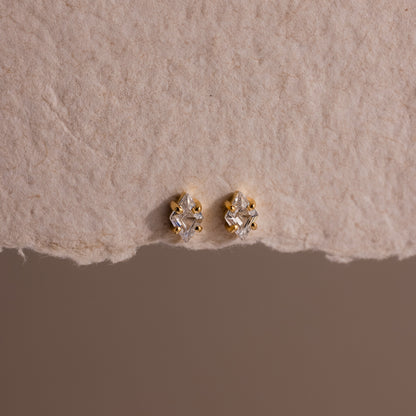 Rhombus Birthstone Flatback Studs