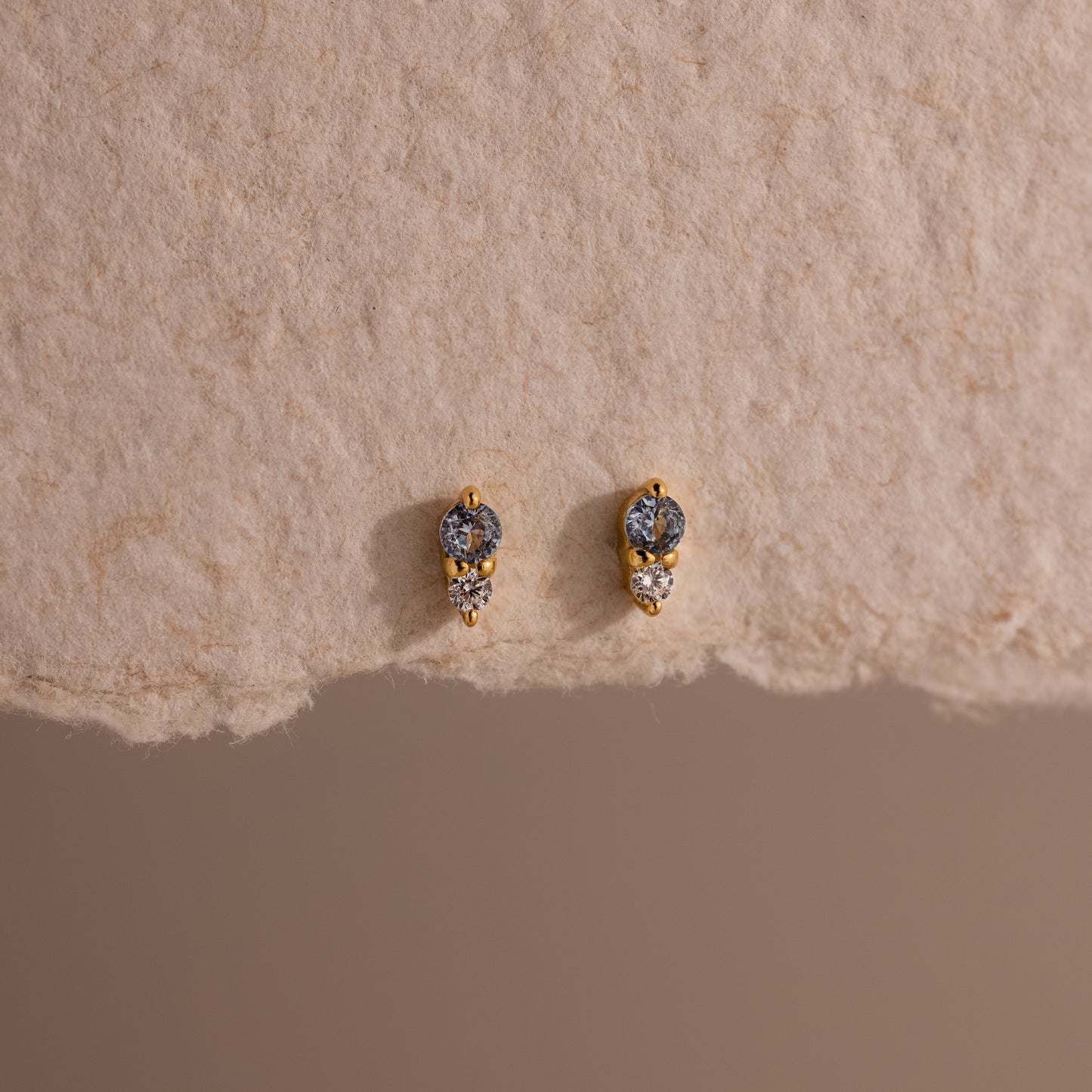 Tiny Duo Birthstone Flatback Studs