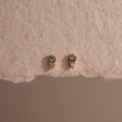 Tiny Duo Birthstone Flatback Studs